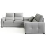 Corner sofa Leonardo 2.5F-E LOW USB & LAMP 1RF-1RF Bydgoskie Meble Leather L4