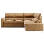 Corner sofa Leonardo 2.5F-E high-1HT/BK Bydgoskie Meble Leather L4