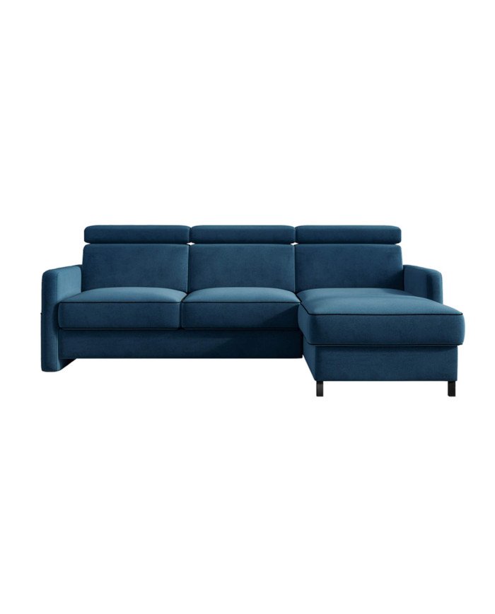 Lima corner sofa, sleeping function, container, adjustable headrests Gr1