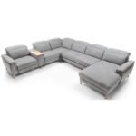 Mia 1.5RF-Mod-Prime-1.5RF-TE-3F-REC/BK corner sofa 2 batteries Bydgoskie Meble Leather L4