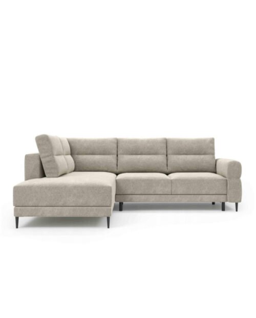 Nordic closed corner sofa, sleeping function, container