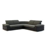 Odessa 1 corner sofa, sleeping function, container, adjustable headrests and armrests Gr1