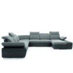 Odessa 4 corner sofa, sleeping function, container, adjustable headrests Gr1
