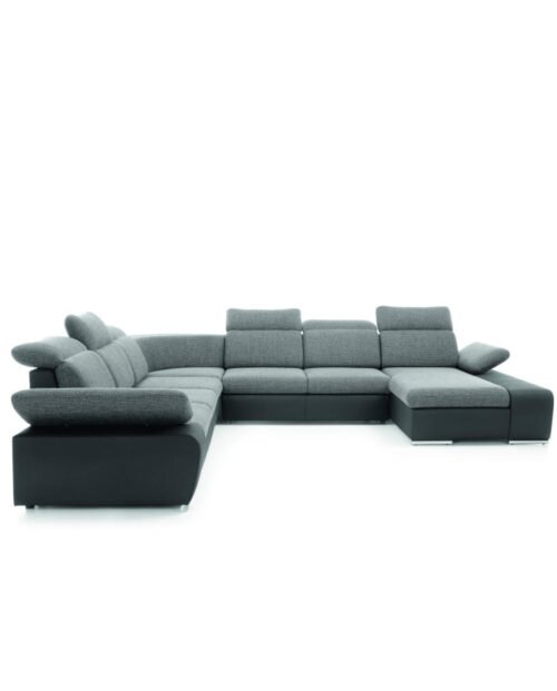 Odessa 4 corner sofa, sleeping function, container, adjustable headrests Gr1