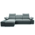 Odessa corner sofa, sleeping function, container, adjustable headrests and armrests Gr1