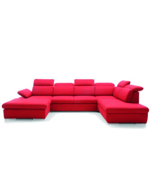 Orlando 2 corner sofa, sleeping function, container, adjustable headrests and armrests Gr1
