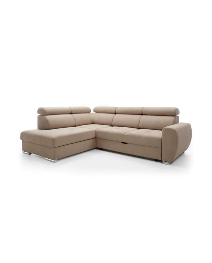 Patrizia corner sofa with sleeping function, storage compartment, adjustable headrests - Image 2