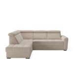 Riva closed corner sofa, sleeping function, storage box, adjustable headrests Gr1