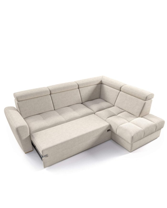 Riva closed corner sofa, sleeping function, storage box, adjustable headrests Gr1 - Image 3