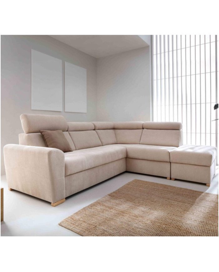 Riva closed corner sofa, sleeping function, storage box, adjustable headrests Gr1 - Image 4
