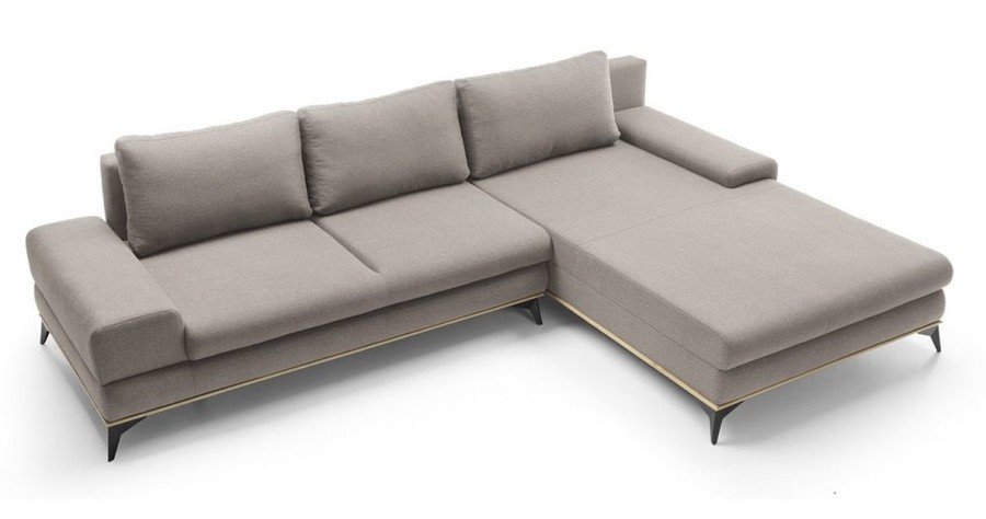 SALE - MANILA corner sofa - Neve fabric/oak stripes - Image 3