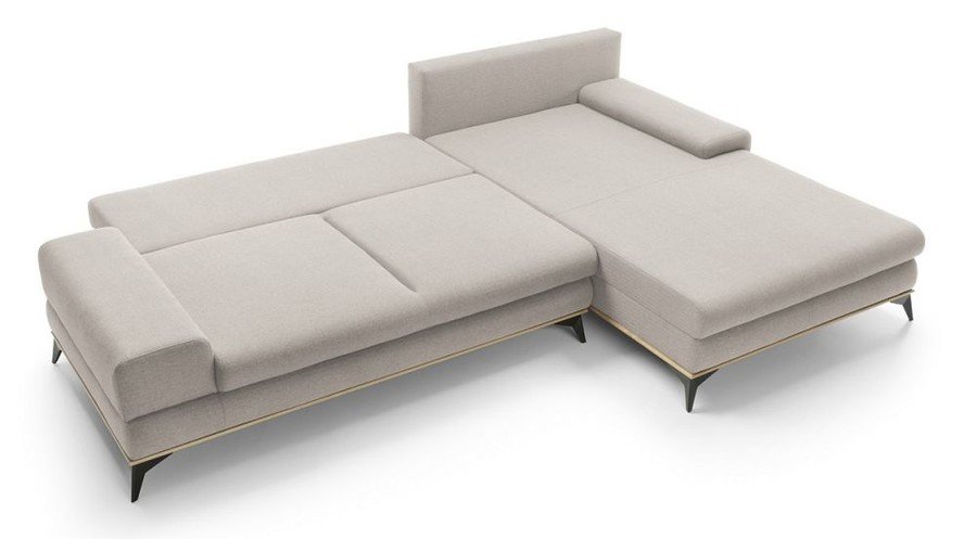 SALE - MANILA corner sofa - Neve fabric/oak stripes - Image 4