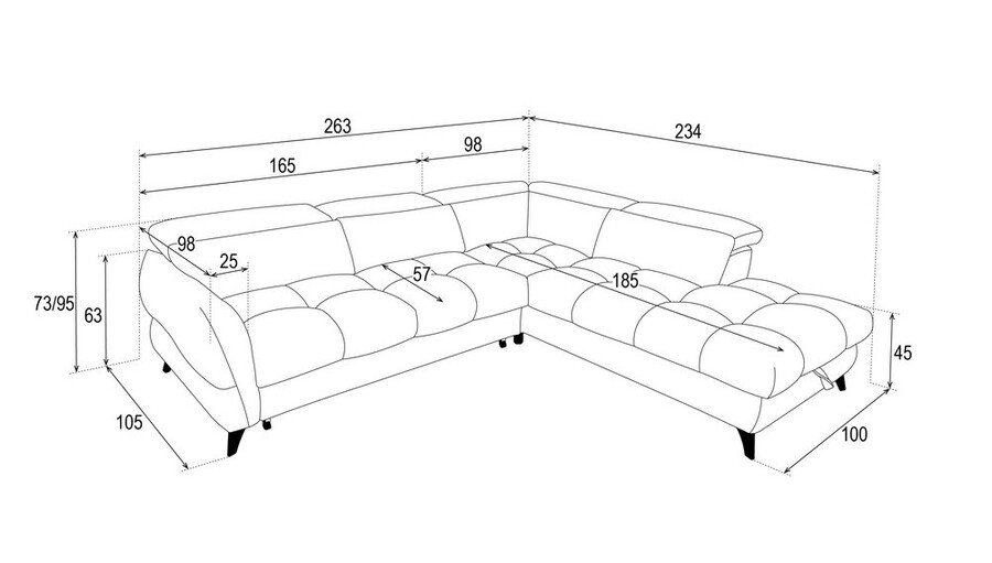 FUBU fold-out corner sofa - Image 7