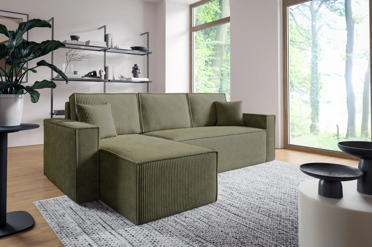 Extendable corner sofa with L-shaped arm - Image 7