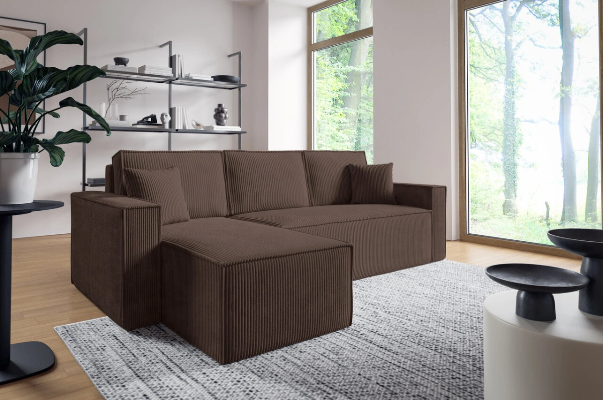 Extendable corner sofa with L-shaped arm - Image 5