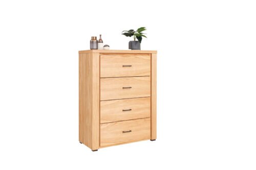 4-drawer natural chest of drawers