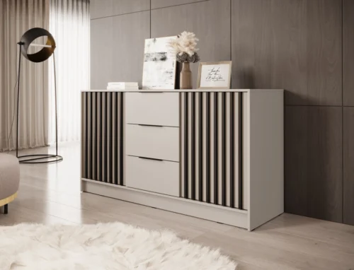 Nelly chest of drawers with 3D cashmere slats