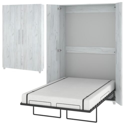 Vertical wall bed TEDDY 120, oak white color