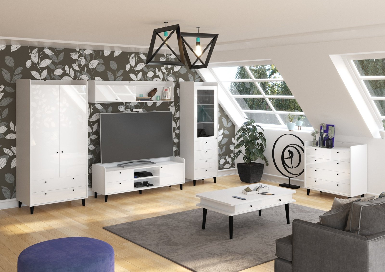 DOLCE furniture set No. 2 with wall cabinet
