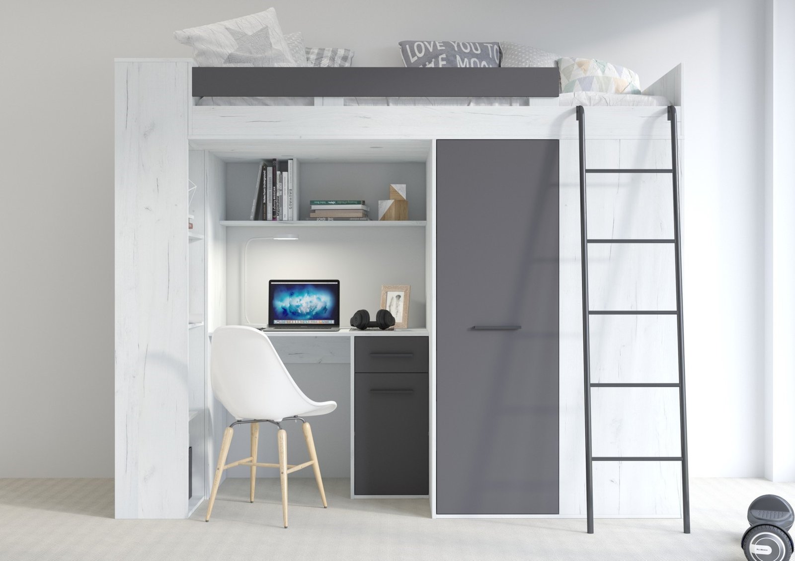 RAVENA P mezzanine without handmade mat, white / graphite - Image 2