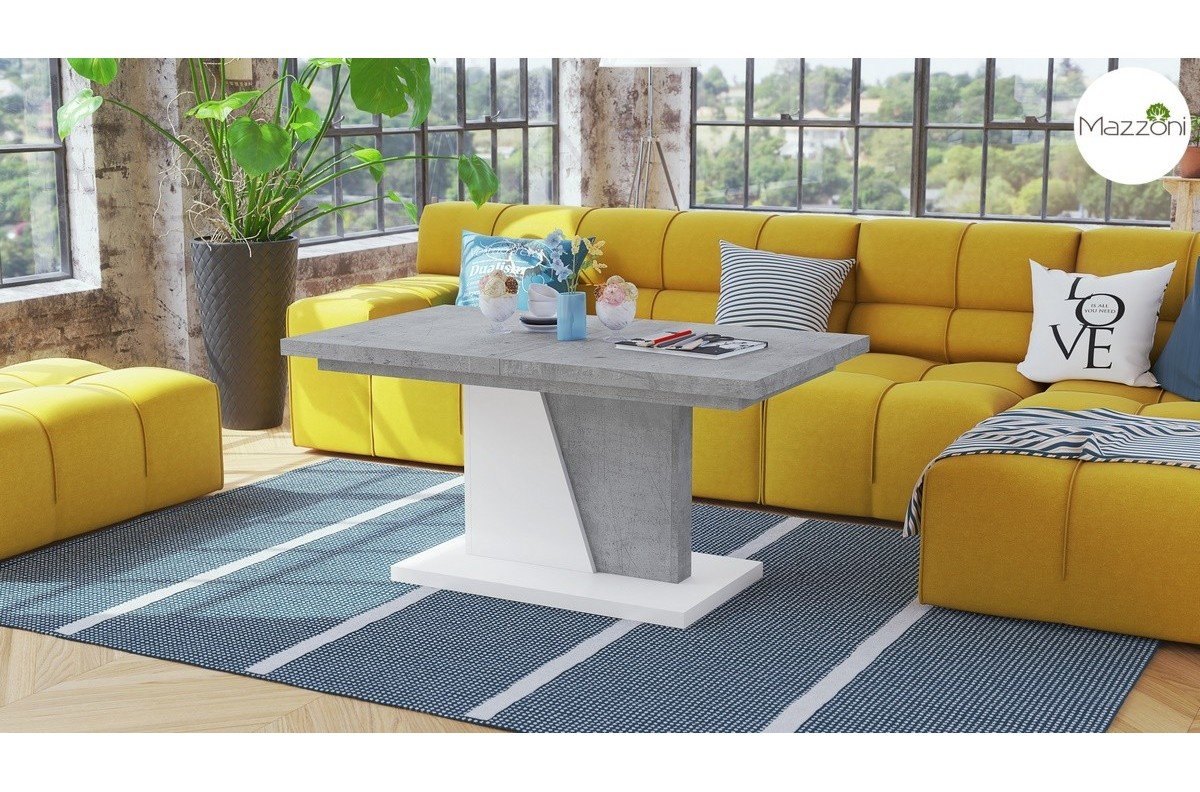 NOIR Millenium Concrete/White - MODERN FOLDING BENCH FOR THE LIVING ROOM - Image 2