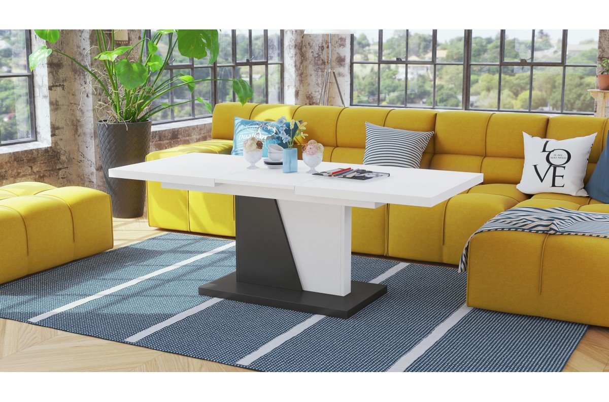 NOIR matt white/anthracite - MODERN FOLDING COFFEE TABLE FOR THE LIVING ROOM - Image 3