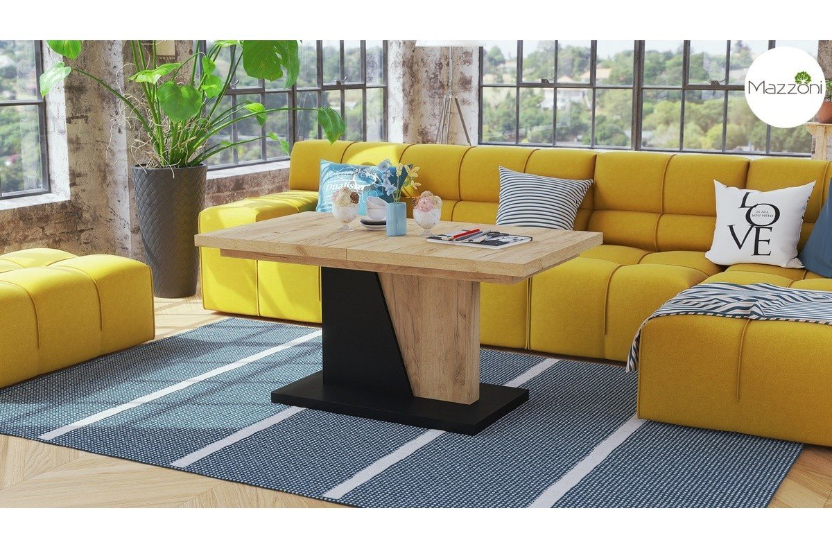 NOIR Craft oak gold/black - MODERN FOLDING BENCH FOR THE LIVING ROOM - Image 2