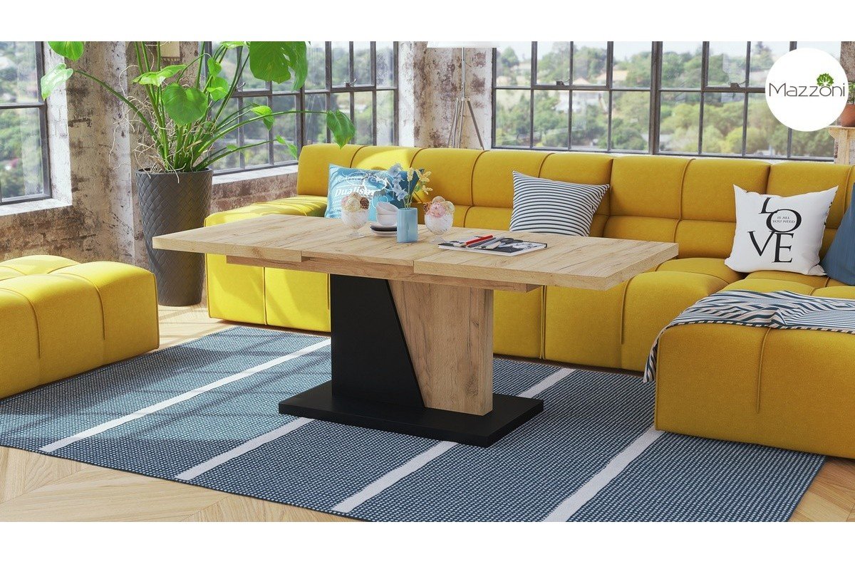 NOIR Craft oak gold/black - MODERN FOLDING BENCH FOR THE LIVING ROOM - Image 3