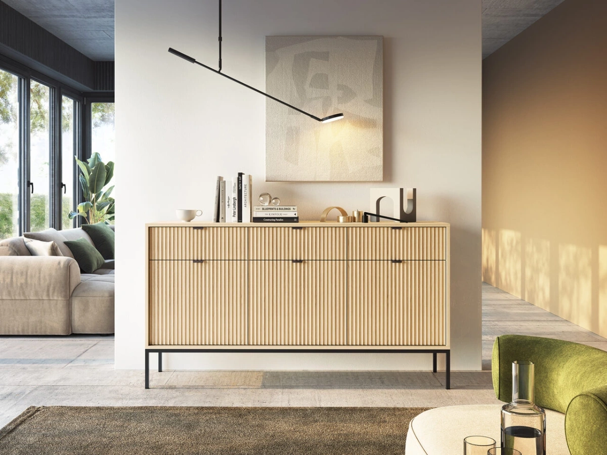 Nova console dressing table with drawers T-104, Vicenza oak - Image 7