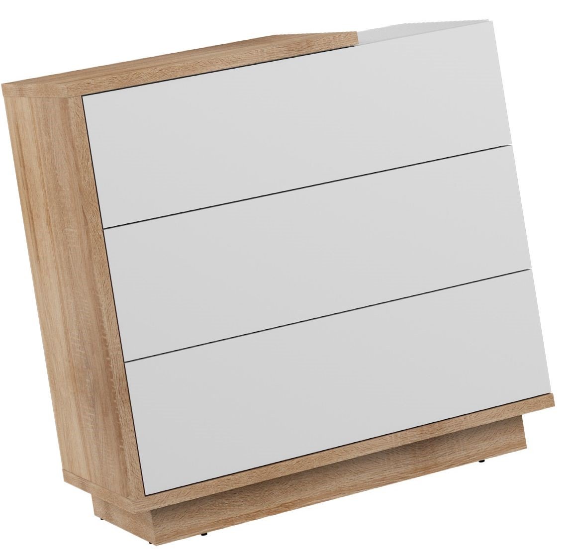 HYBRID 09 chest of drawers for living room/bedroom, Sonoma oak, white finishHYBRID - Image 4