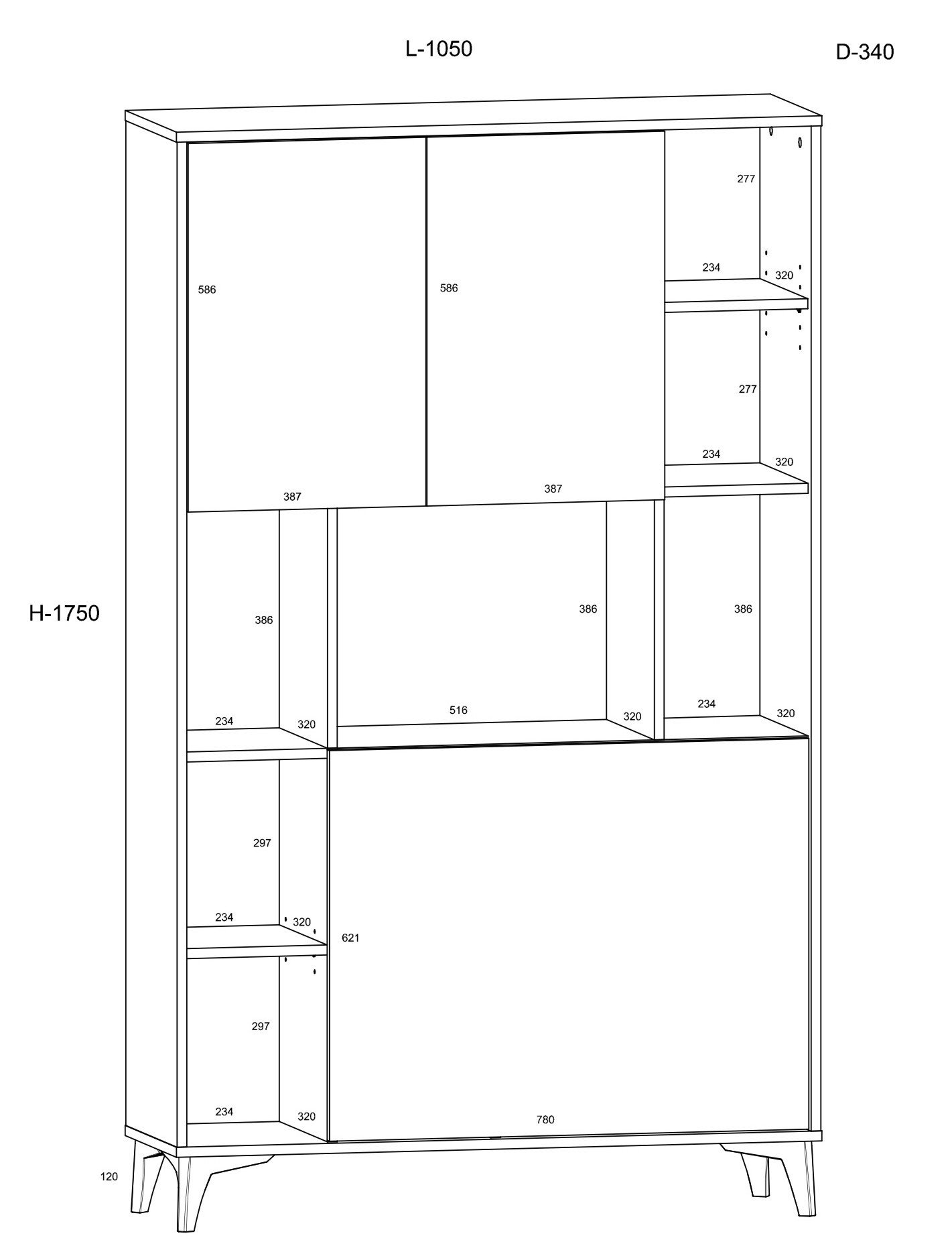 MEGAN 2 furniture, bookshelf + desk, Sonoma oak - Image 4