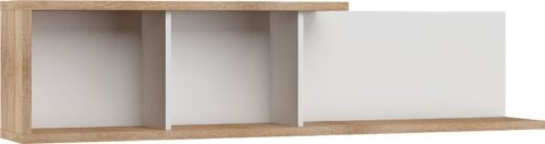 HYBRID 13 furniture wall shelf for living room, Sonoma oak, whiteHYBRID