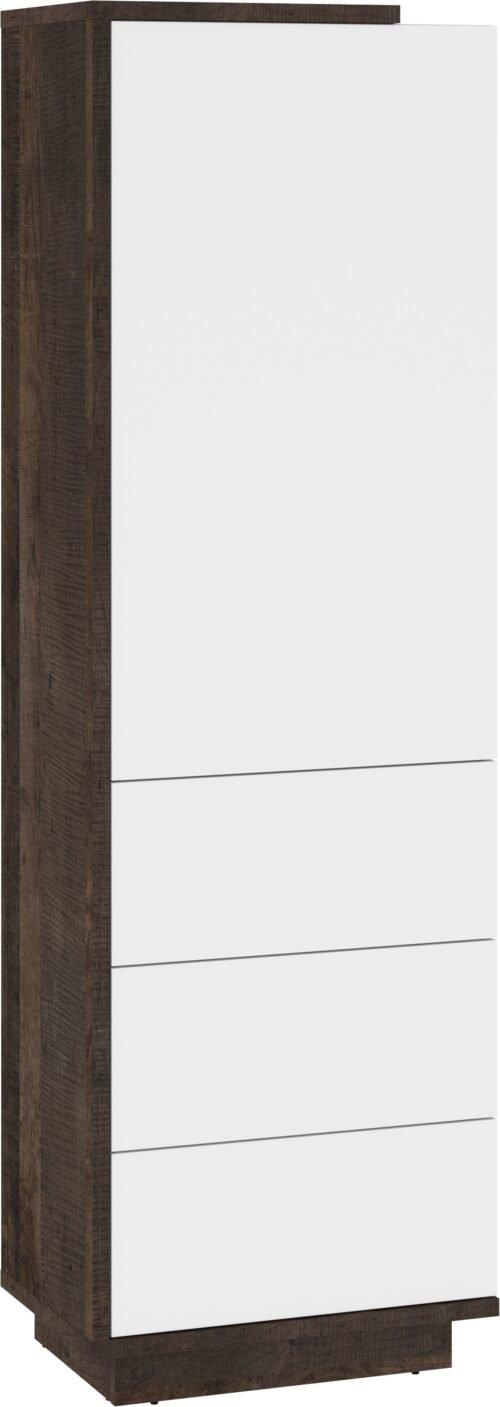HYBRID 01 furniture, closed shelf, Grange oak / glossy whiteHYBRID
