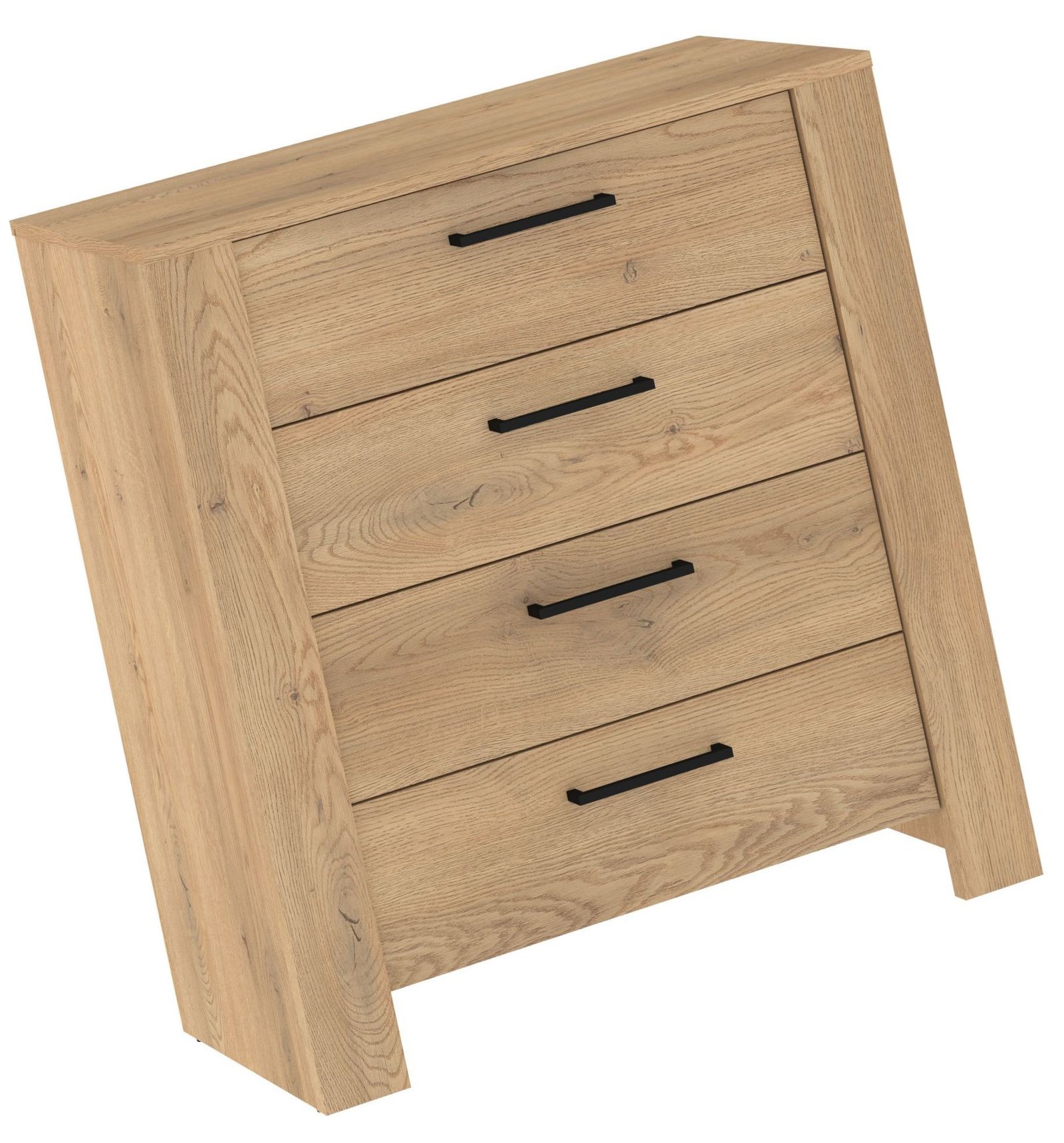 SLIDE 05 furniture chest of drawers for living room, bedroom, cremona oak - Image 4