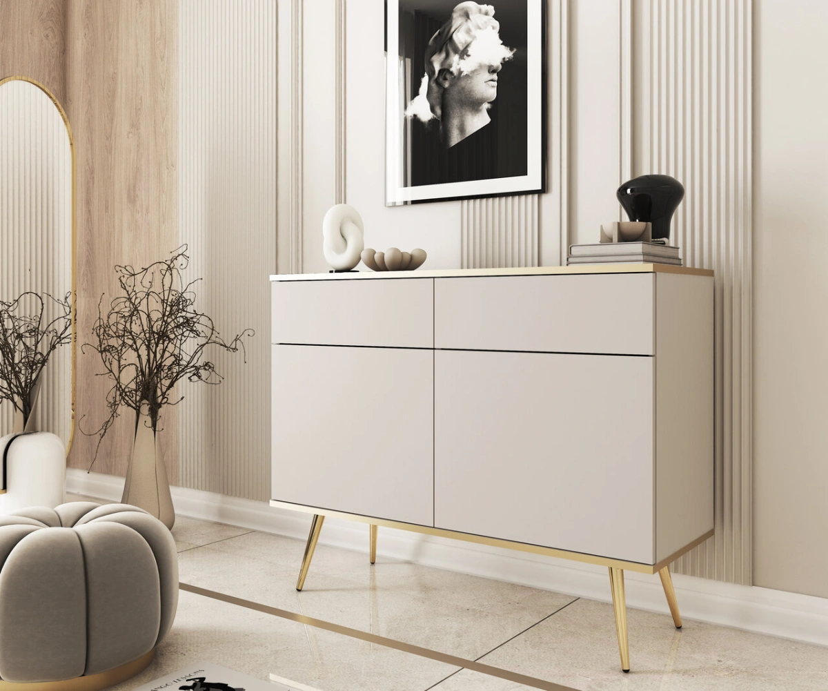 Beige chest of drawers with cabinets and drawers Oro KSZ107 - Image 2