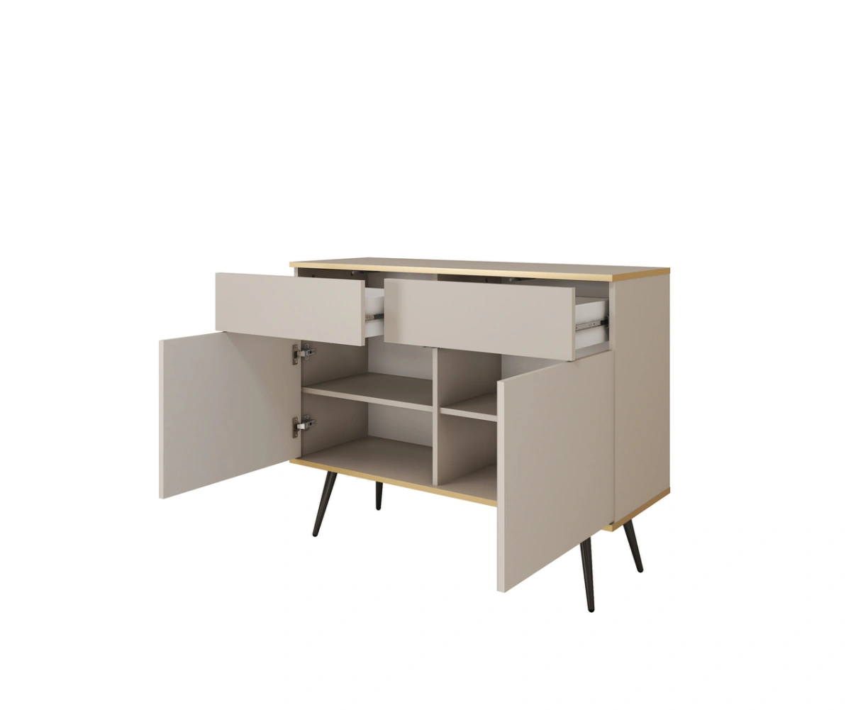 White chest of drawers with cabinets and drawers Oro KSZ107 - Image 5