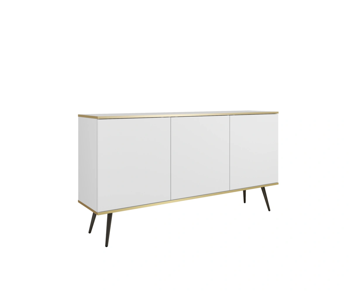 White chest of drawers with cabinets Oro K160 - Image 4