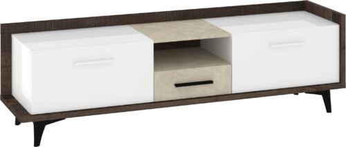BOX 09 furniture large chest of drawers table TV cabinet with drawer oak granido white granido color