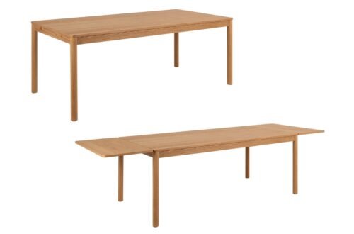 PACIFIC natural oak 200×100 cm (+2 extensions of 50 cm) – WOODEN BOHO/SCANDINAVISCAL STYLE TABLE, EXTENDABLE UP TO 300 cm!