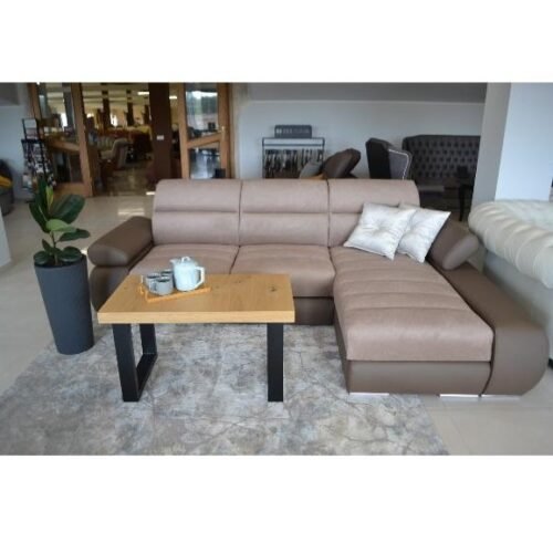 PANAMA corner sofa 262×180 Davis Seal 18+ organic coffee color