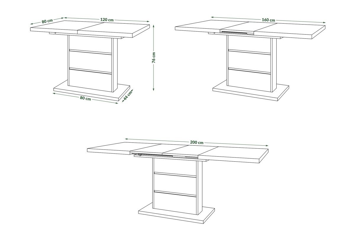 PIANO Artisan oak/matte black - MODERN TABLE, UP TO 200 CM LENGTH! - Image 6