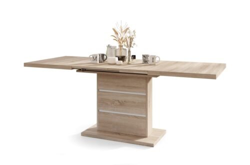 PIANO Sonoma oak/white insert set – MODERN TABLE, UP TO 200 cm LENGTH!