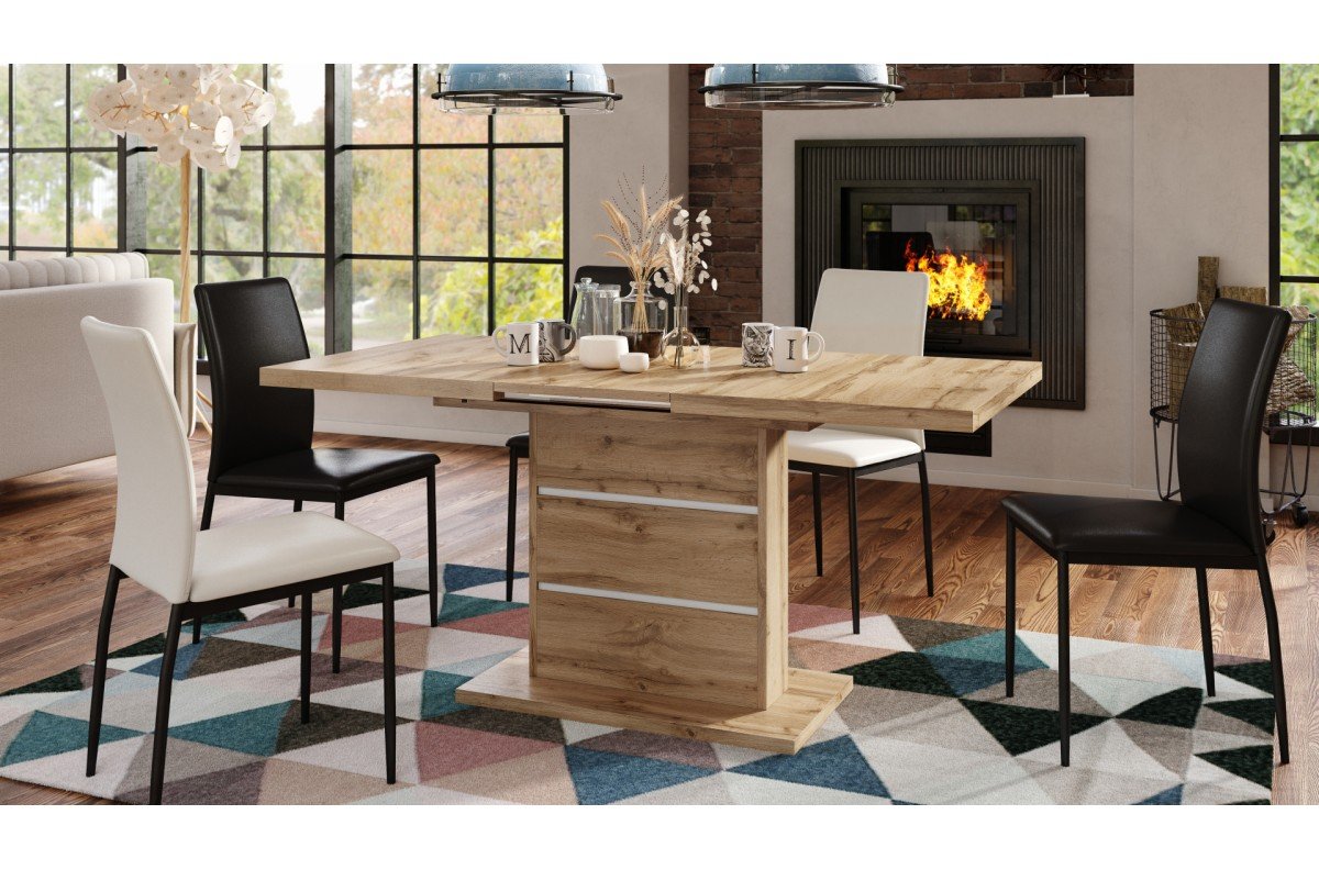 PIANO Wotan oak/white inserts - MODERN TABLE, UP TO 200 cm LENGTH! - Image 3