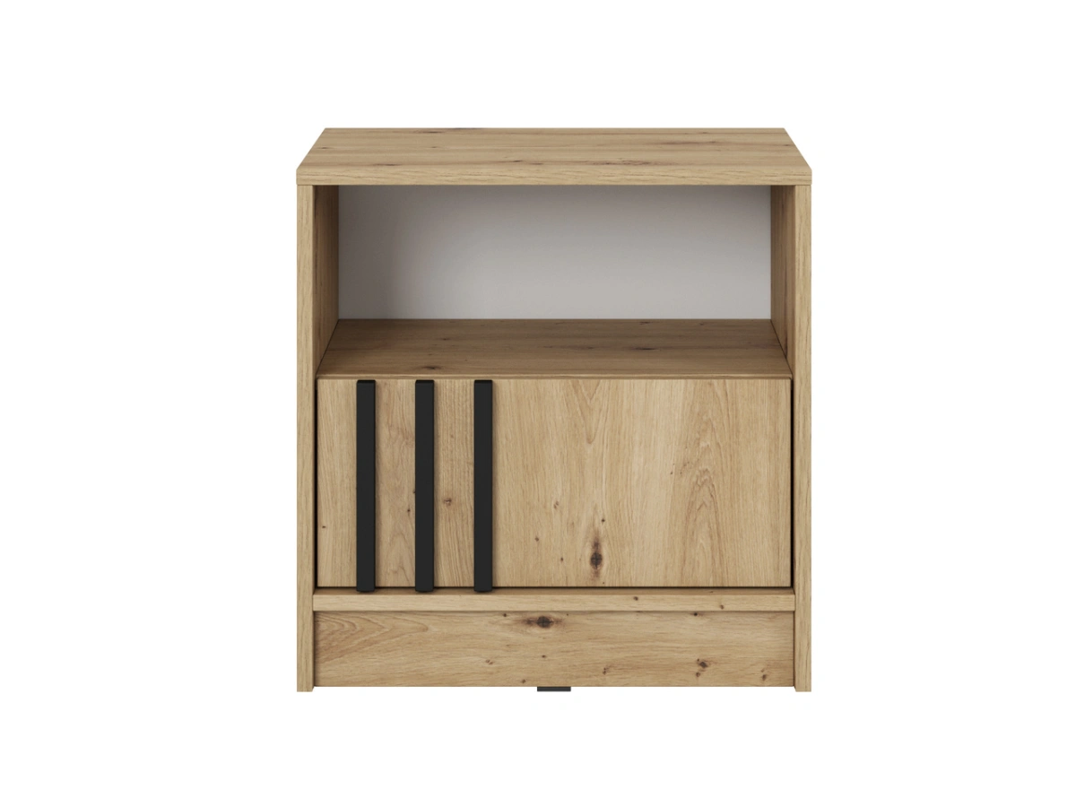 Nelly nightstand with lattice, oak color - Image 2