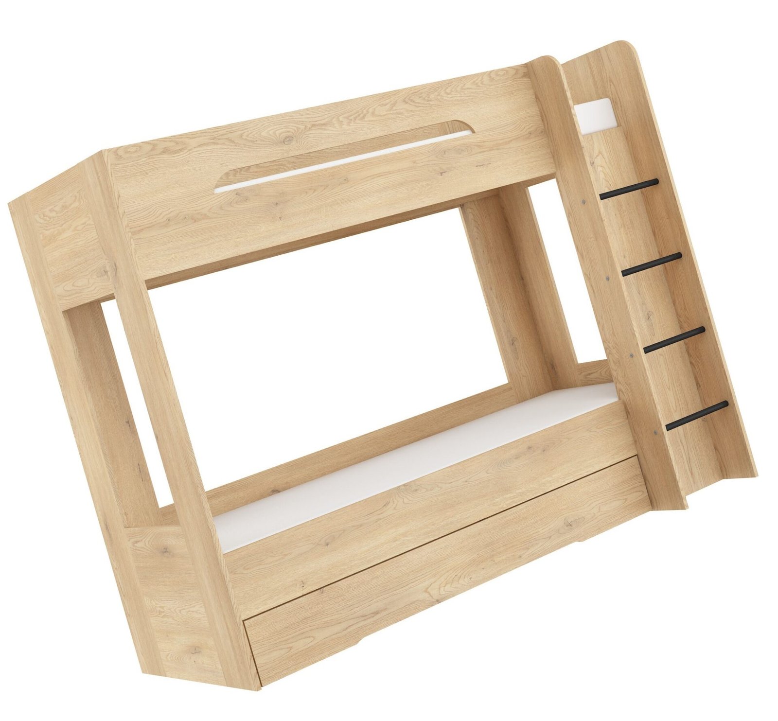 Bunk bed for children or youth, 80x200, BLIN, cremona oak - Image 8