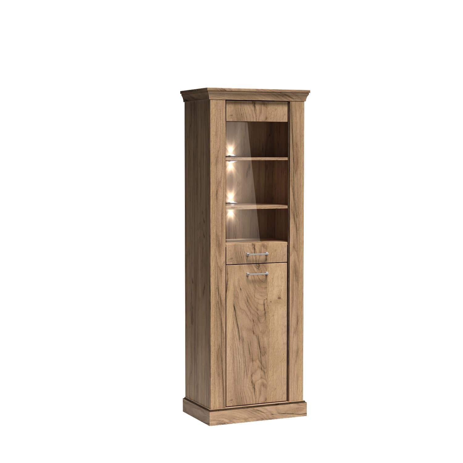 ANTICA-11 - Single door gold Kraft paper display case - Image 2