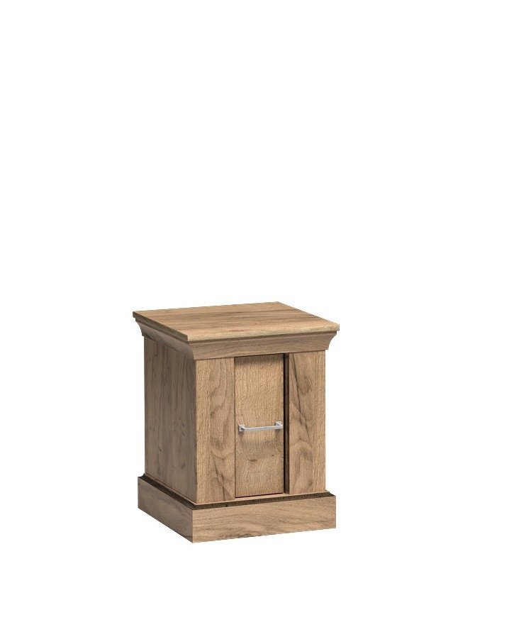ANTICA-7 - Single-door Kraft gold-colored bedside table