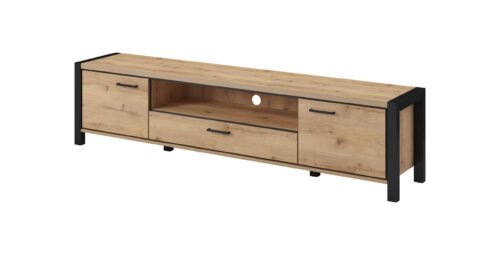 Aktiv TV cabinet, 2D1S, Taurus Oak / black legs