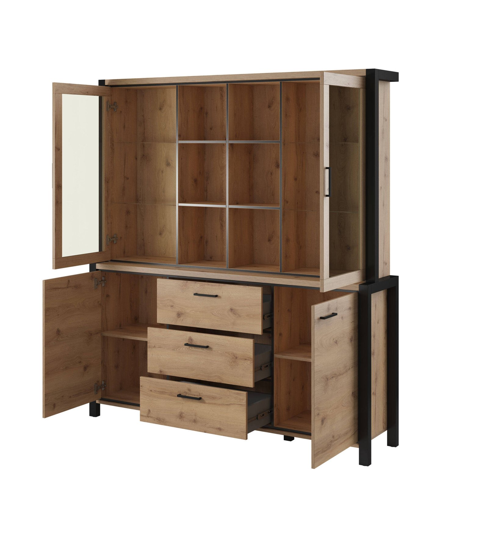 Aktiv sideboard 4D3S Taurus oak/black legs - Image 2