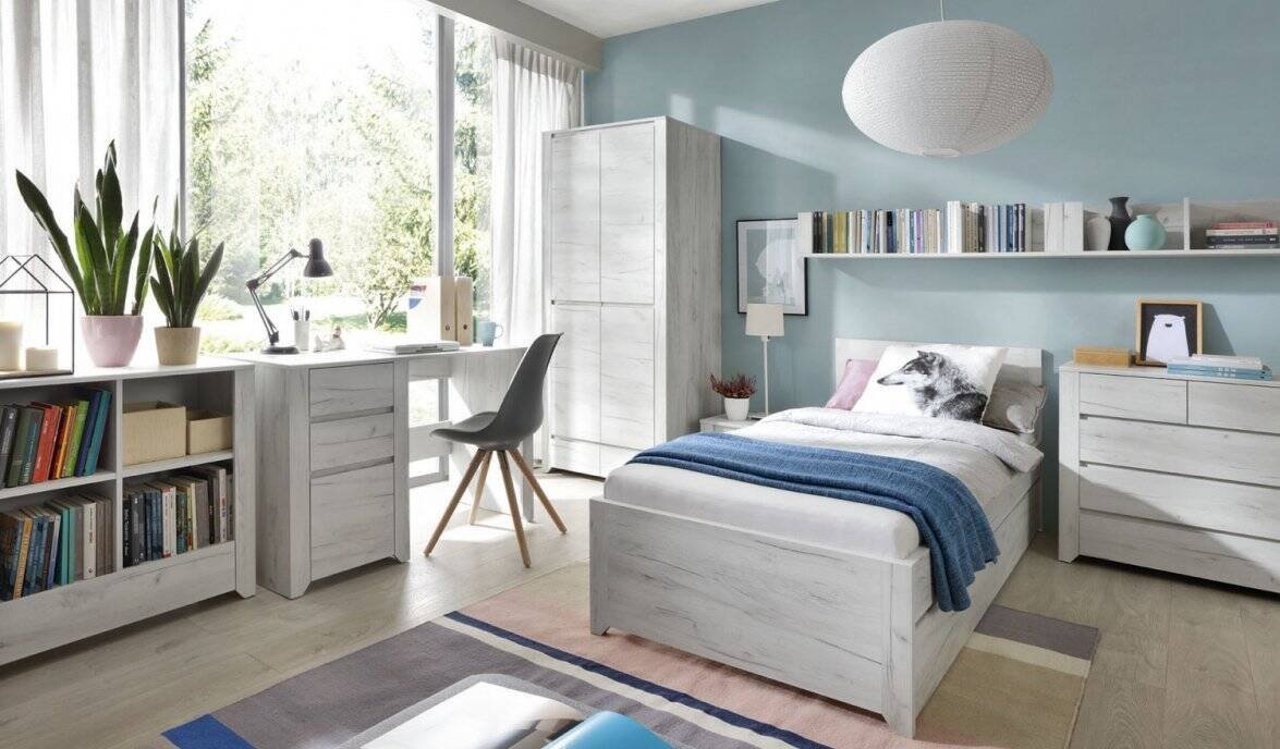 Angel TYPE-10 - Chest of drawers 1D-3S oak white Craft - Image 3
